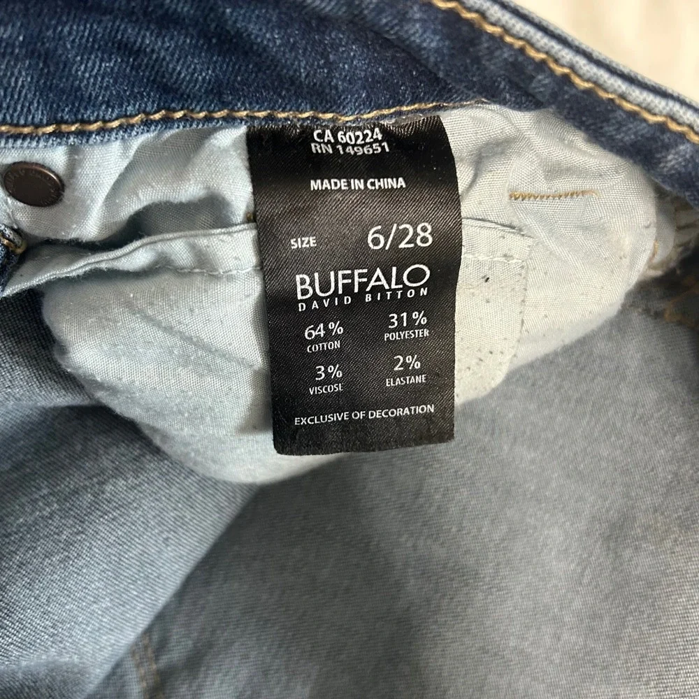 Buffalo David Bitton Womens‎ Rip and Repair Mid-Rise Skinny Size 6/28